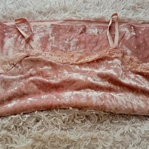 Pink Velvet Lace Cami